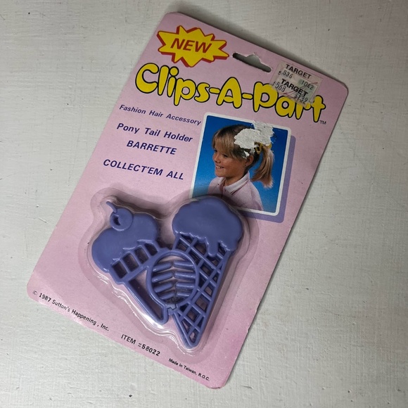 New Vintage 1980s Clips-A-Part Girls Plastic Hair Clips main image 8